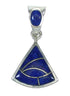 Silver Lapis Inlay Southwest Pendant MX64147
